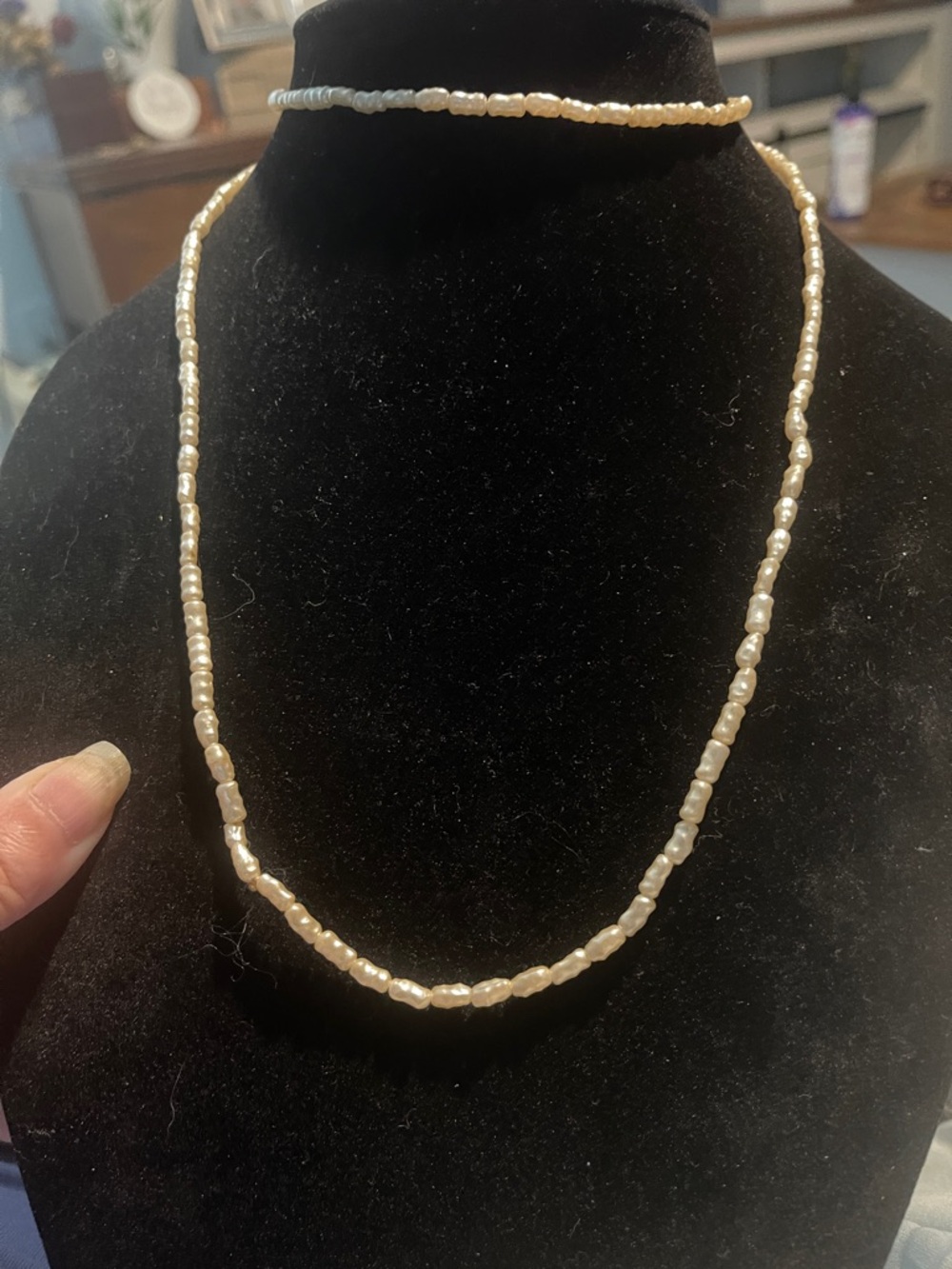 Cultured Freshwater Pearl Beaded Necklace - Cream Pearl